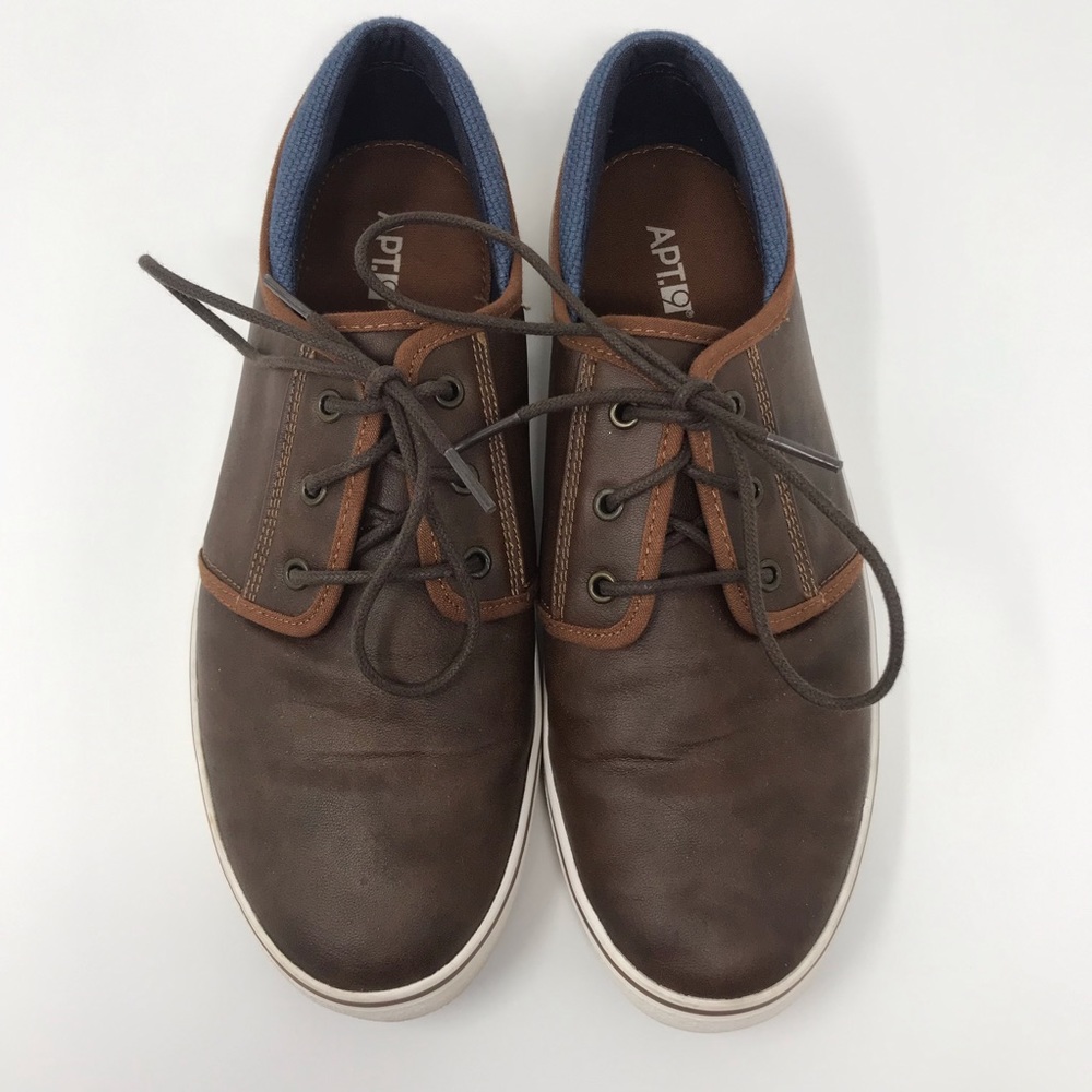 Apt. 9 Faux Leather Sneaker (Brown, Denim)